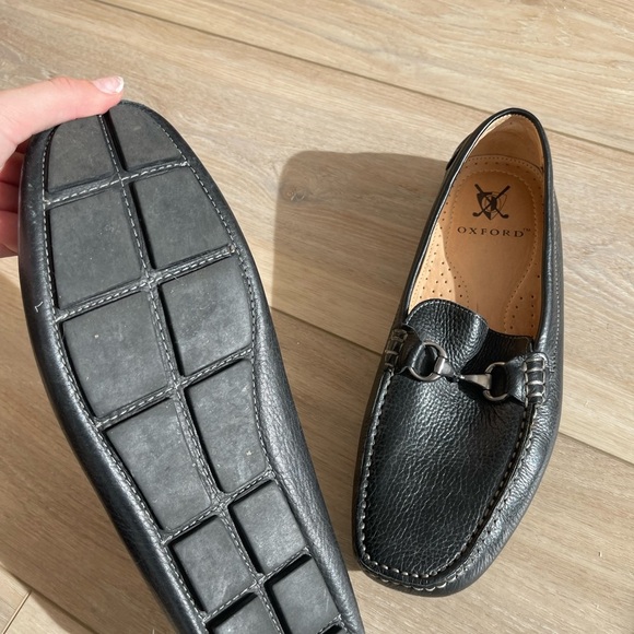 Oxford Black Textured Men\'s Loafers main image 5